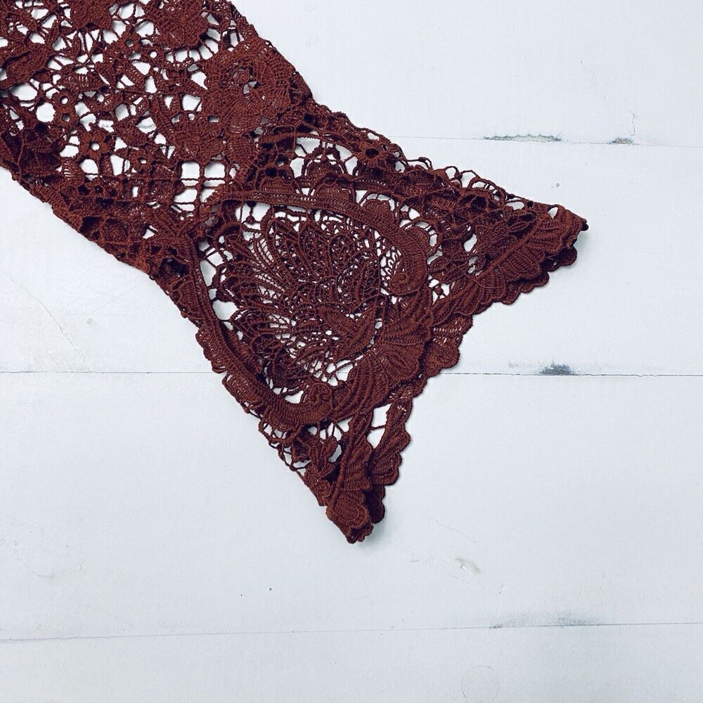 Bold Elements Lacey Rust Orange Zipper Overlay To… - image 3